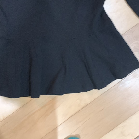 Carmen Marc Valvo Peplum Long sleeve 
Black top Women M - Picture 3 of 4